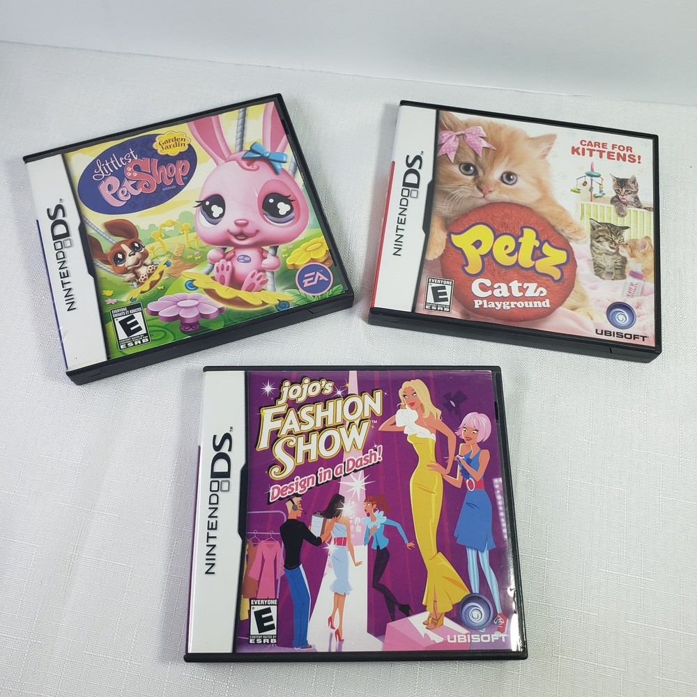 Nintendo DS empty cases 3 Black Petz Catz Playground SEE NOTES for rest